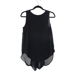Banana Republic Women Sheer Tank Top Size Small Black